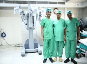 Dr Rajesh Taneja at hospital